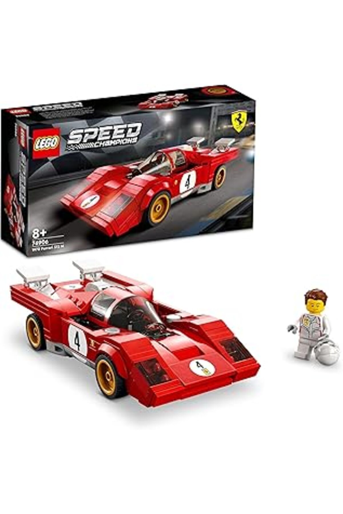 Mu Art Ahşap Lego® Speed Champions 1970 Ferrari 512 M 76906-8 Yaş Ve Üzeri Çocuklar Için Harika Bir Yarış Arabas