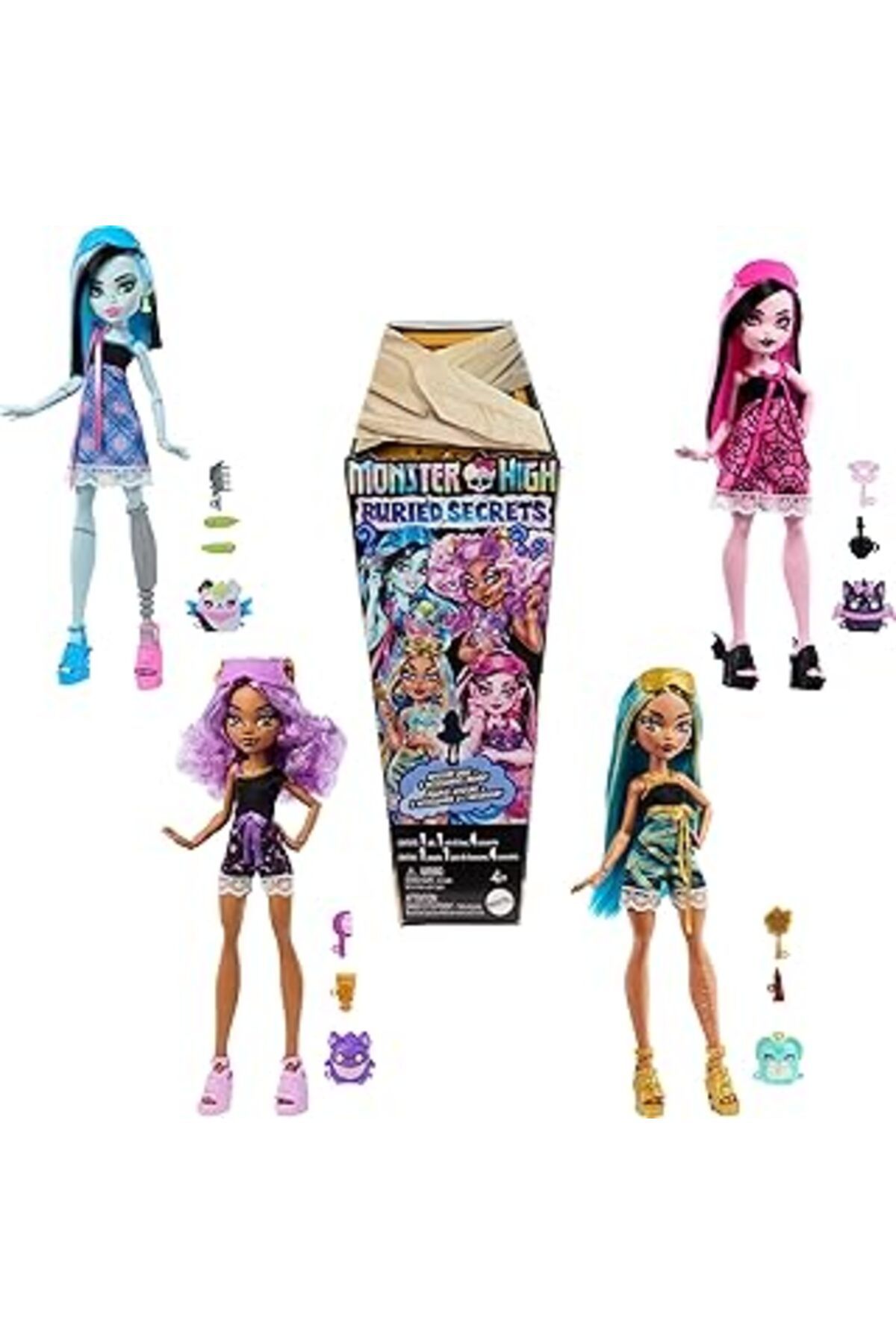 Mu Art Ahşap Monster High Gizemli Sırlar Havalı Pijama Partisi Serisi, 3Y+, Hyv64