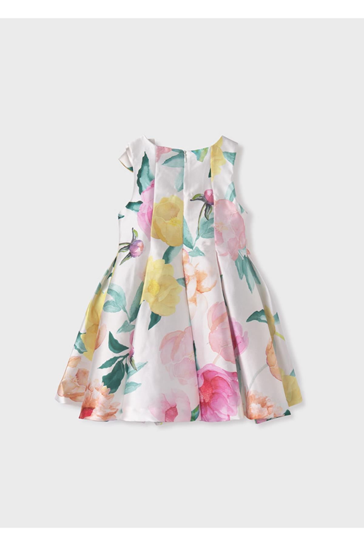 MAYORAL-Mikado Girl's Dress with Shoulder Bow Detail 3