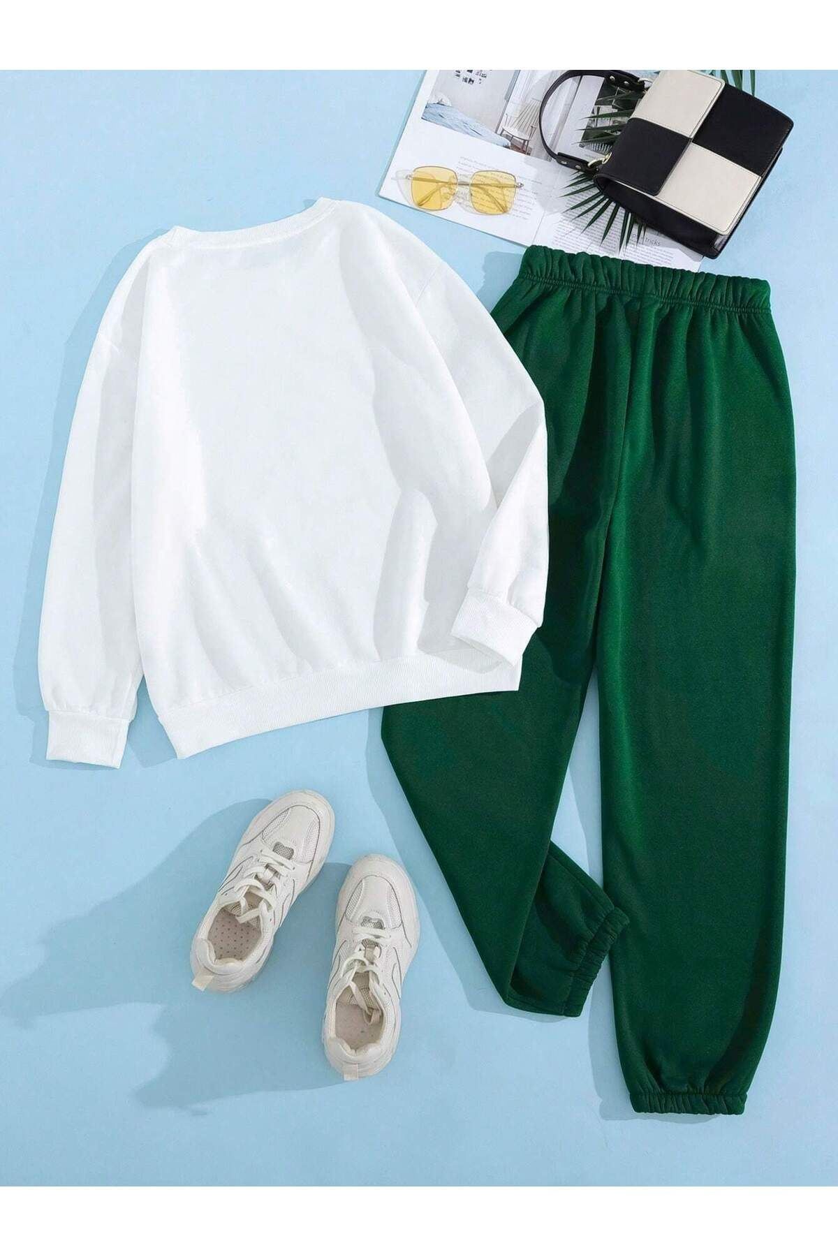 VBSVİBES-costum alb-verde de jos sus MADE IN 90'S 4