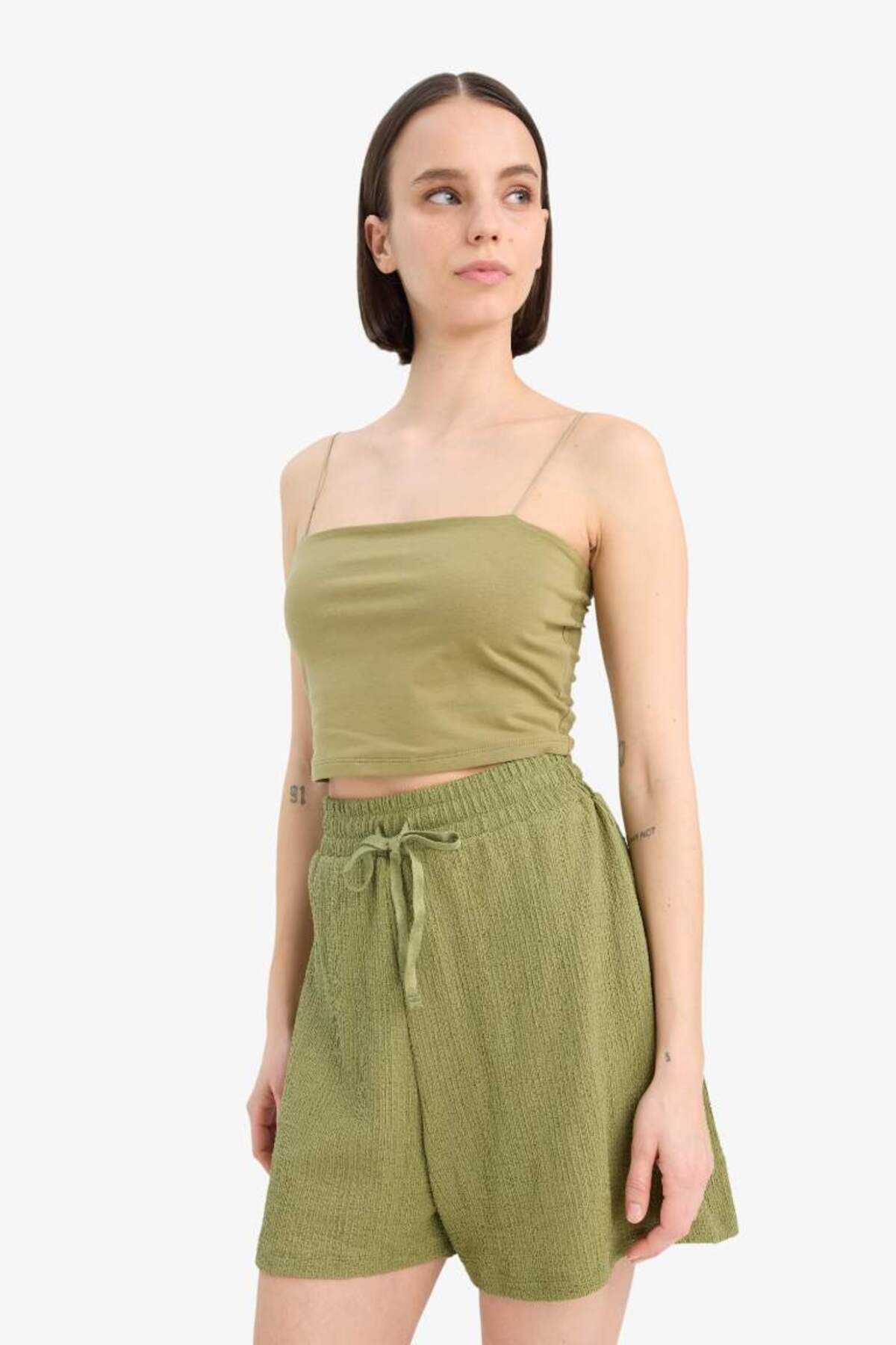 DeFacto-Cool Loose Fit Wrap Shorts A6223Ax25Sm 2