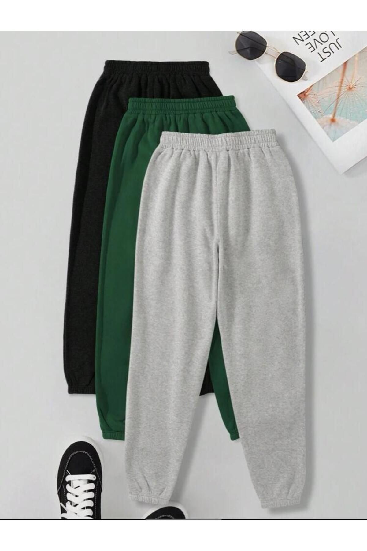 VBSVİBES-East Hampton Printed 3-Piece Combination Jogger Sweatpants - Oversize Unisex 2