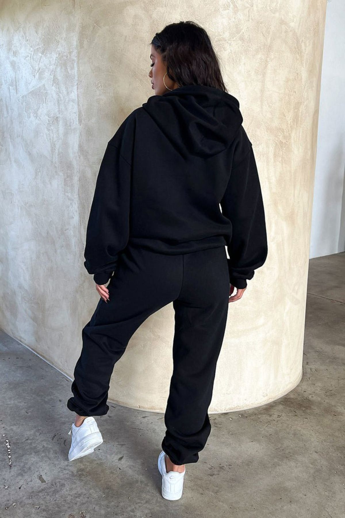 CLAYES-Tepláková souprava So Fetch Series 2 Mikina Jogger - oversize s kapucí s černým potiskem 4