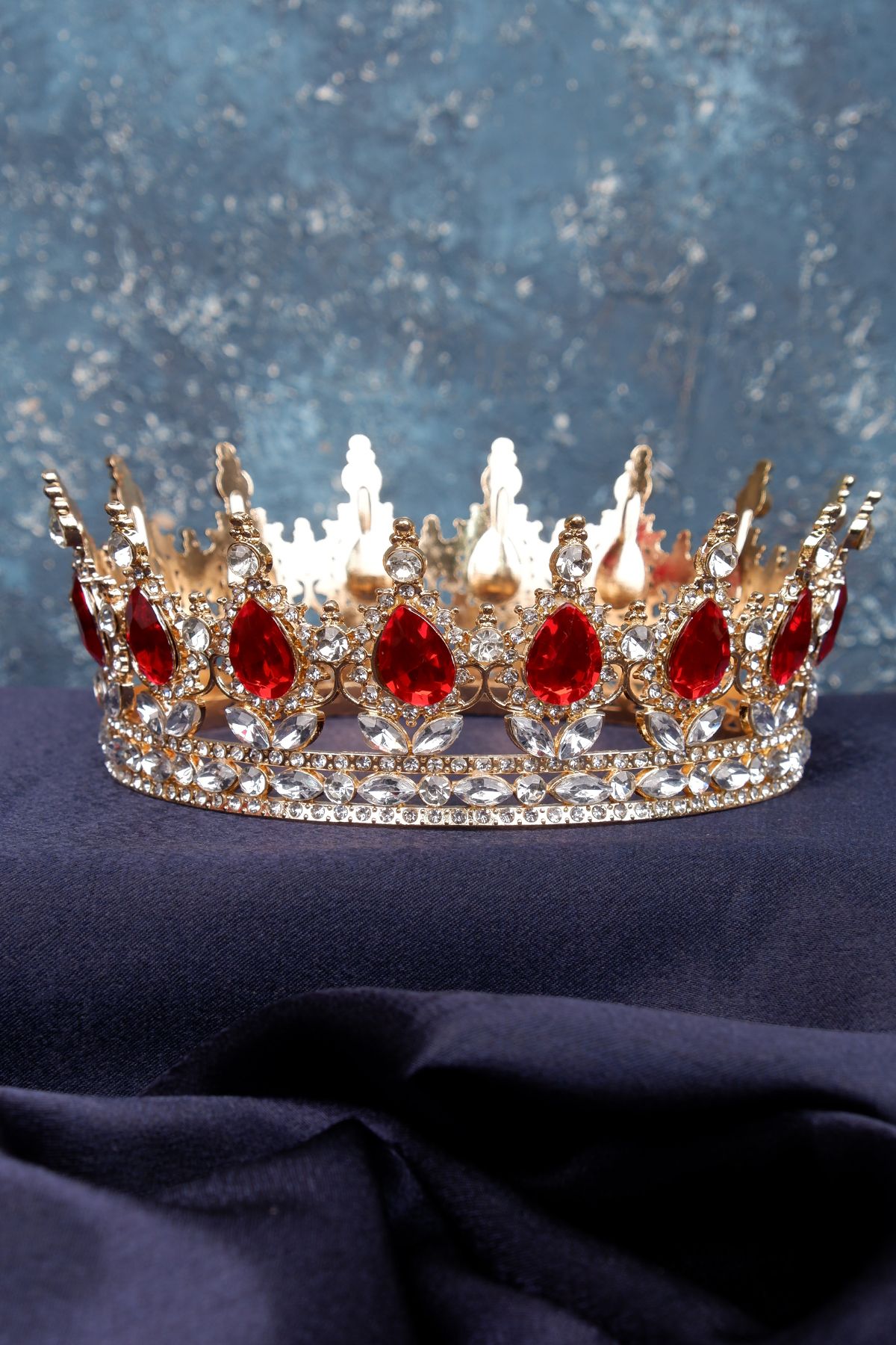 Hayalperest boncuk-Full Lap Round Princess Crown Royal Crown Cake and Bun Crown 5