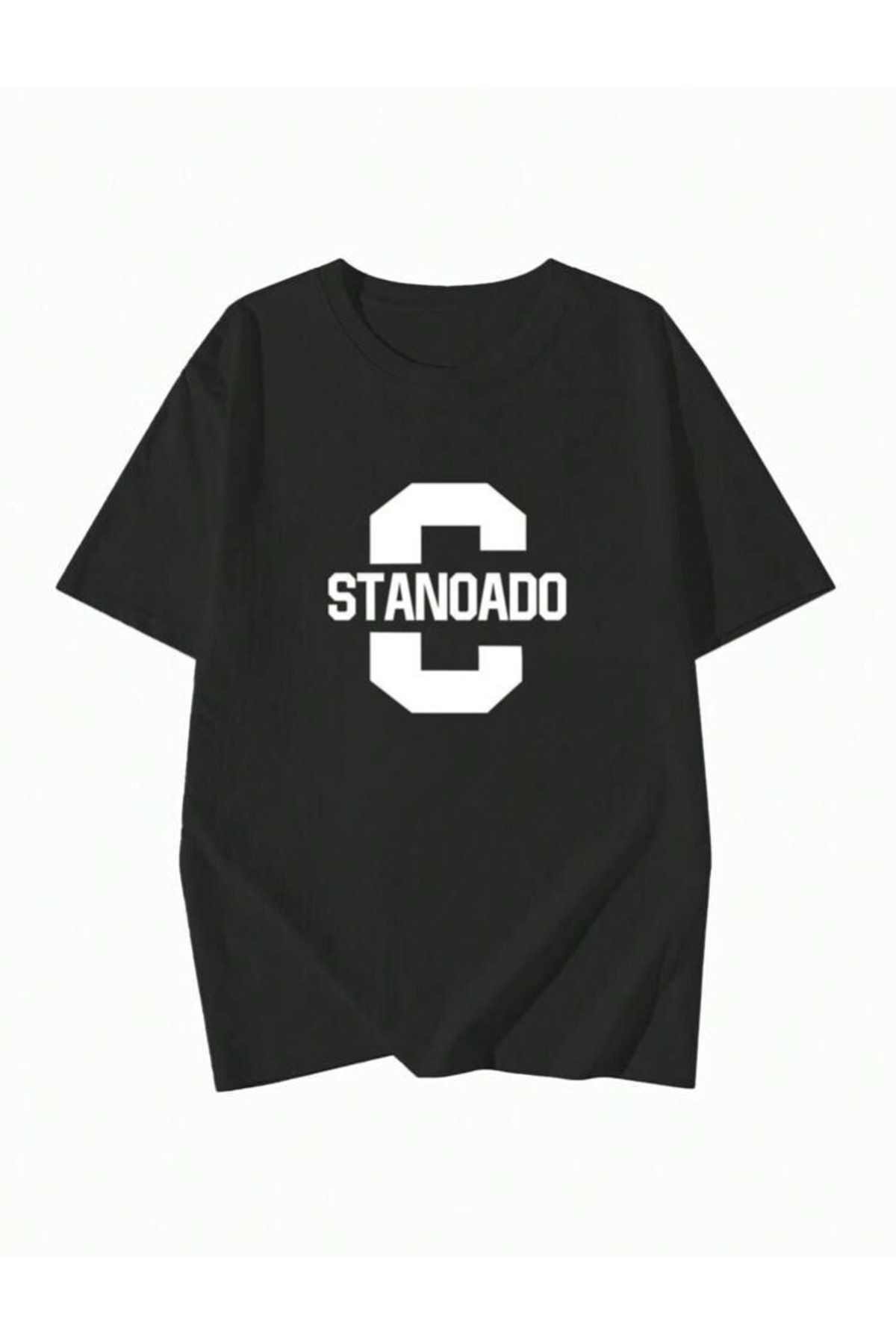 VBSVİBES-BLACK OVERSIZE BASIC STANOADO TSHIRT 3