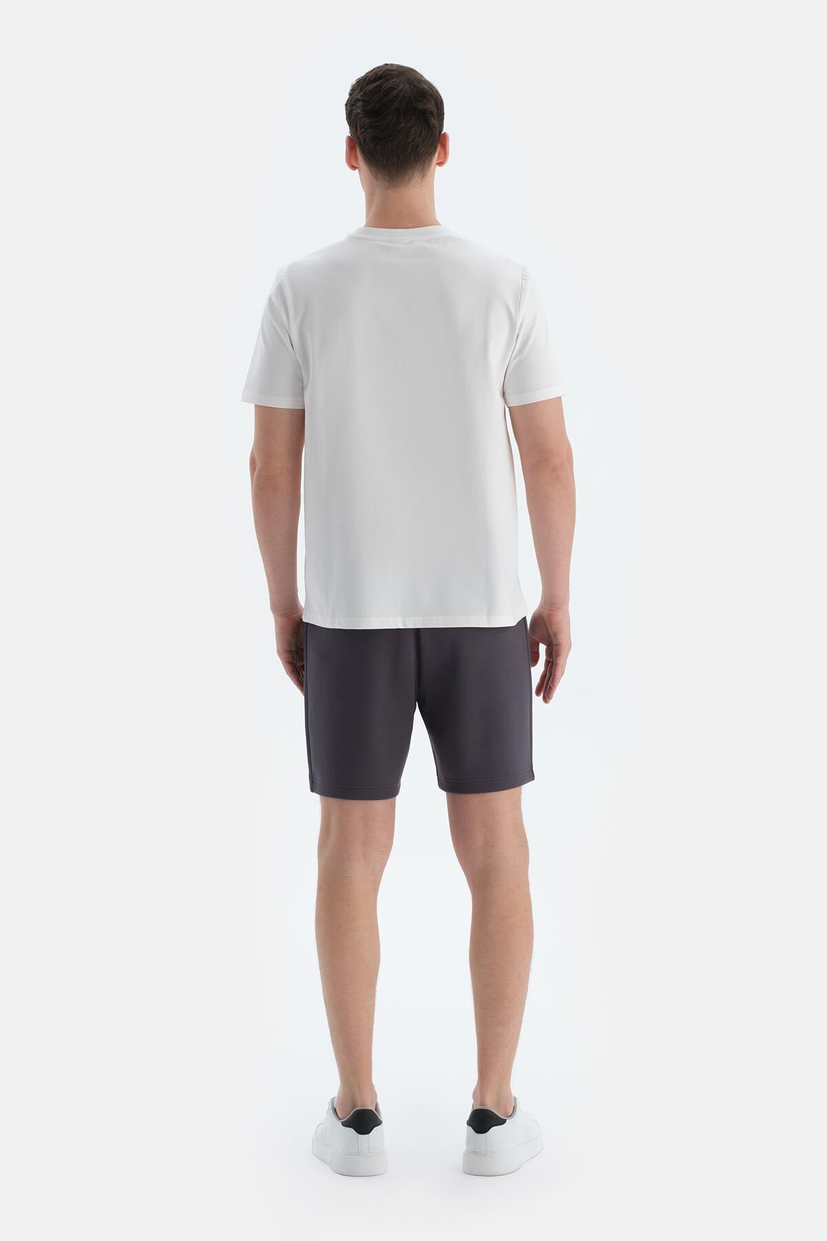 Dagi-Dark Gray Modal Scuba Shorts with Pockets and Lanyard 2