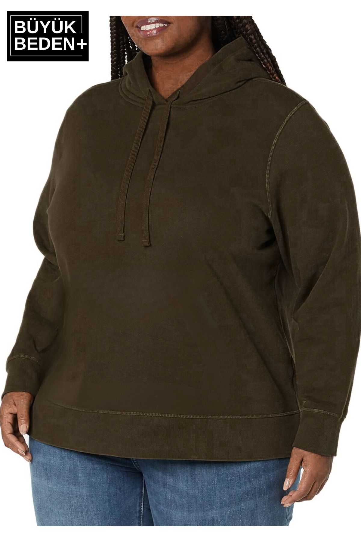 Superlife-Γυναικείο φούτερ με κουκούλα Plus Size SPR24BSWK57 2