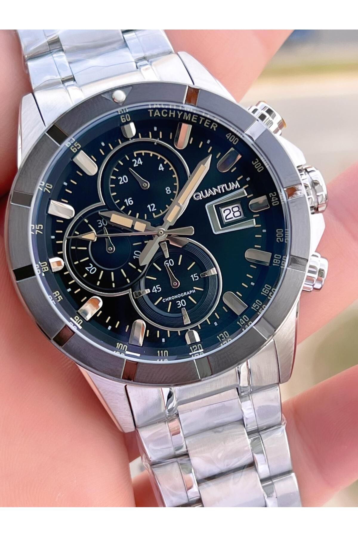 Quantum-Steel Cord Inner Dial Functions Active 10 Atm Men Wristwatch Eq.1067.560 3