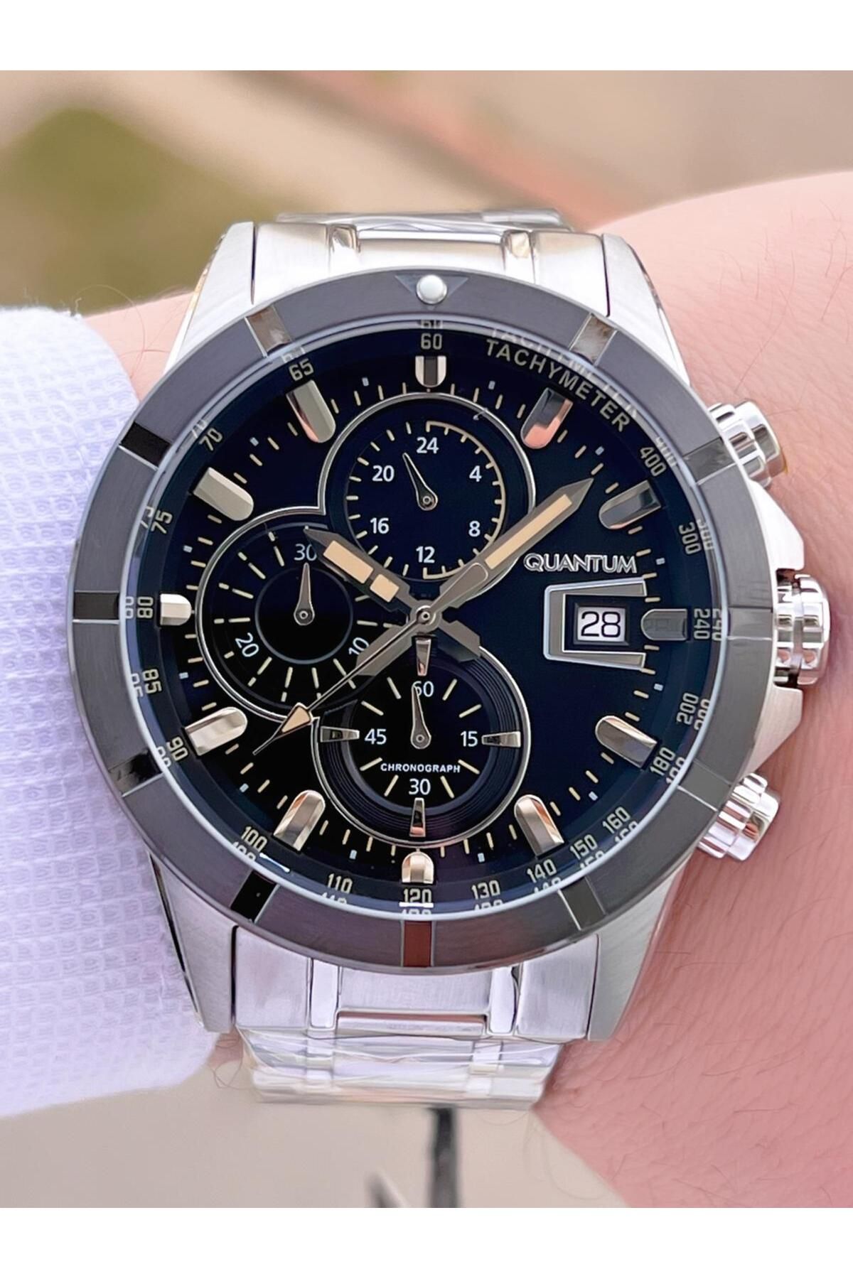 Quantum-Steel Cord Inner Dial Functions Active 10 Atm Men Wristwatch Eq.1067.560 4