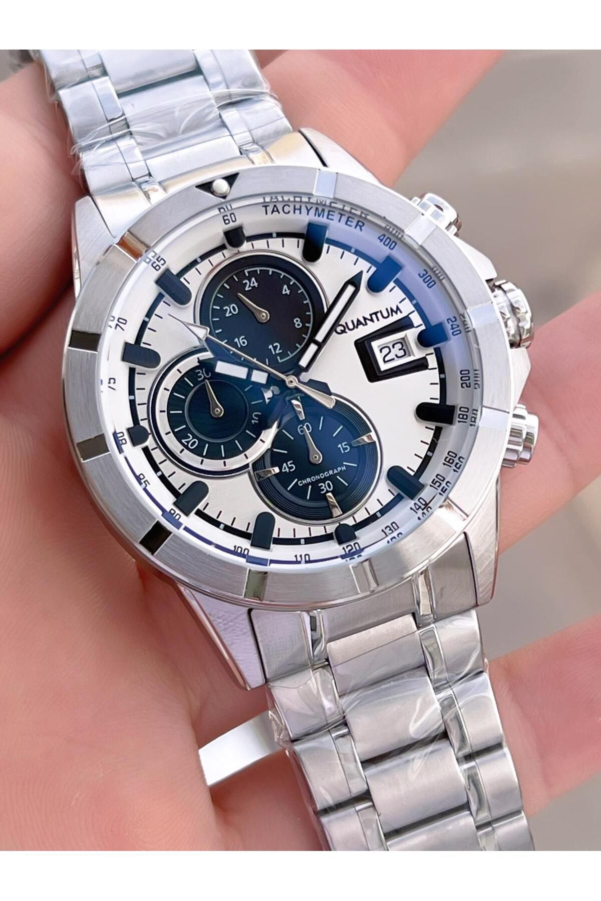 Quantum-Steel Cord Inner Dial Functions Active 10 Atm Men Wristwatch Eq.1067.330 4