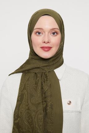 Levidor Çimen Yeşili Hint Desen Grazia Şal