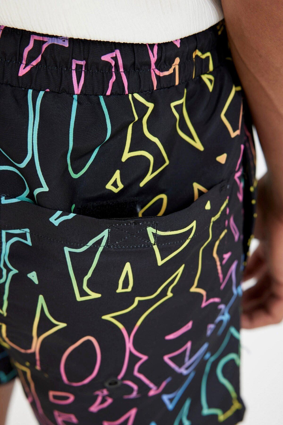 DeFacto-M8615Az24Hs Model Patterned Short-Length Swim Shorts 5