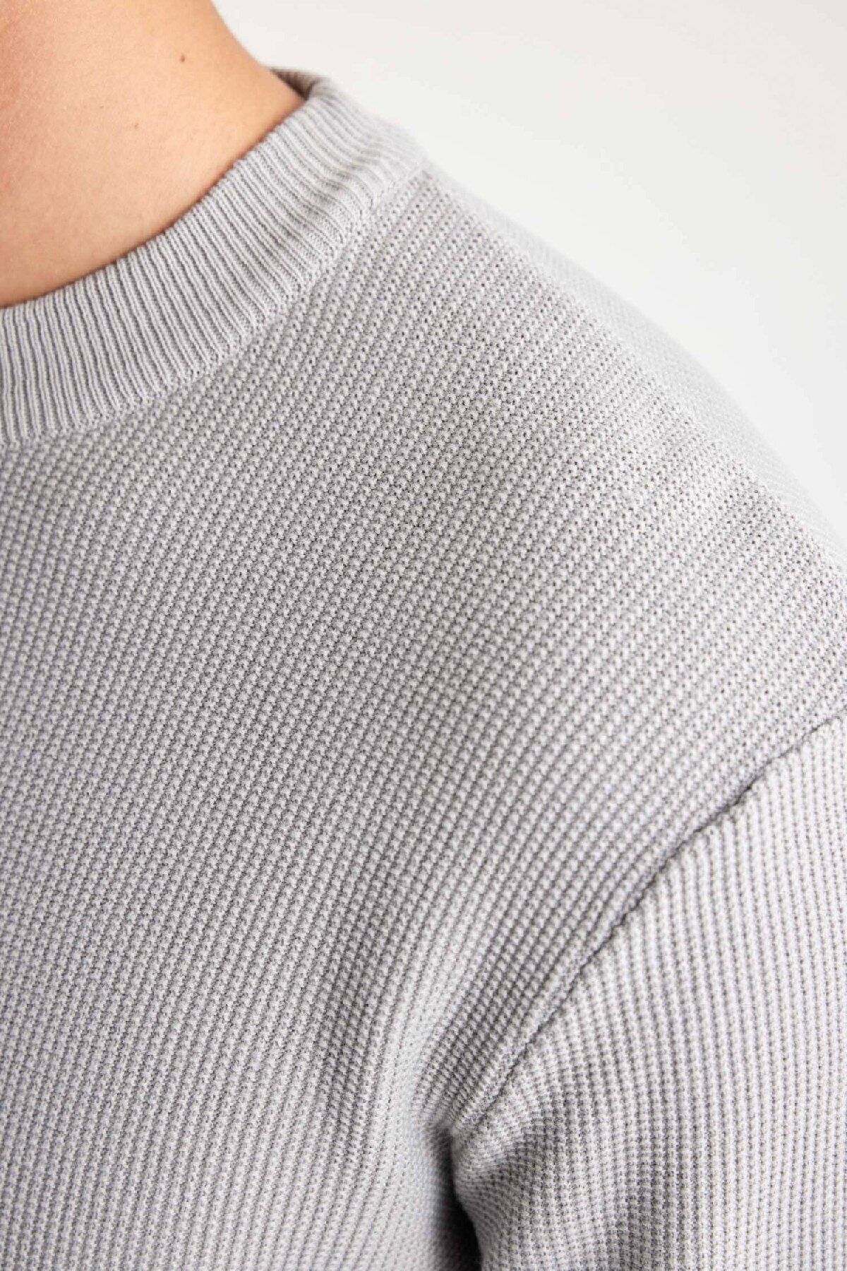 DeFacto-Standard-Passform, normaler Schnitt, Rundhalsausschnitt, Basic, einfarbig, Strickpullover B7763ax24sp 5
