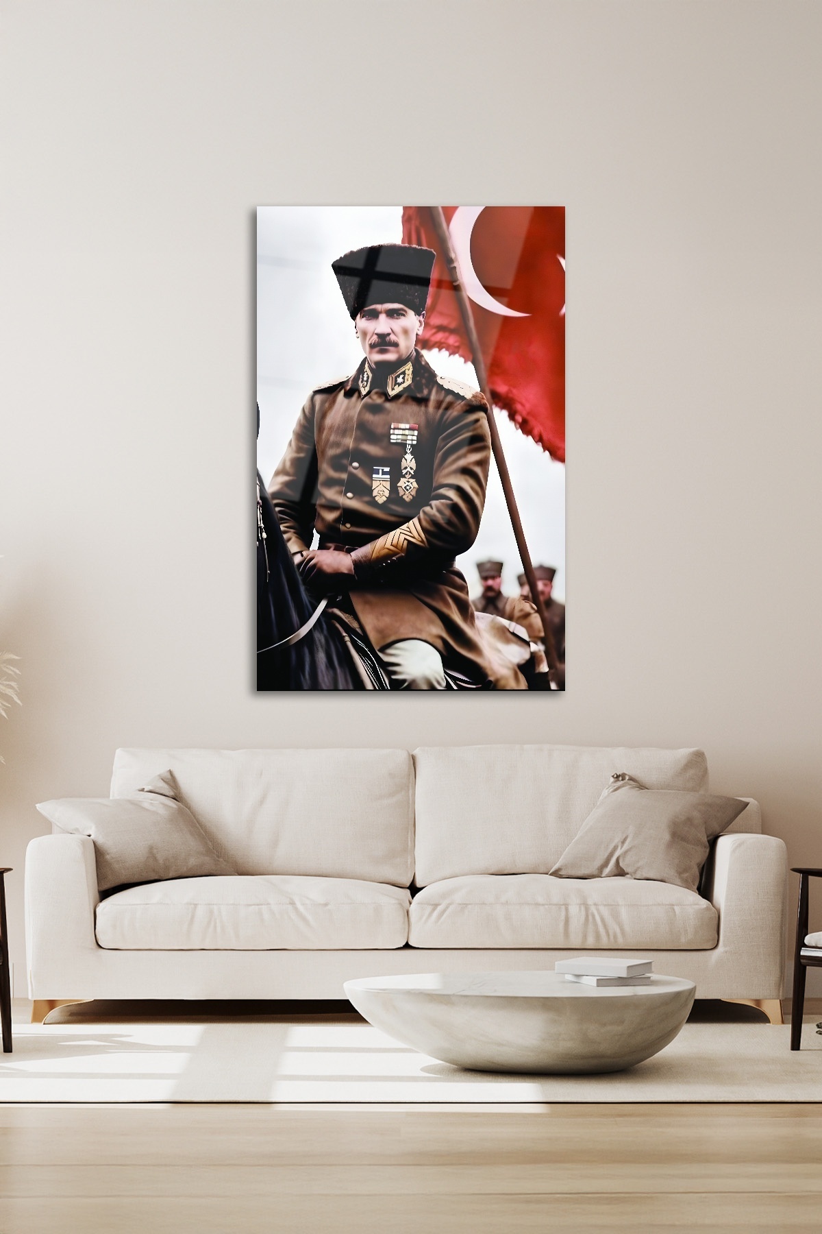 Türk Bayrağı Ve Atatürk Cam Tablo-7 görsel 3