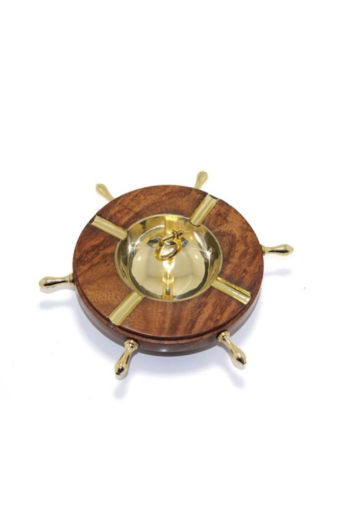Store Ahşap Yanları Ve İçi Pirinç İşlemeli Küllük