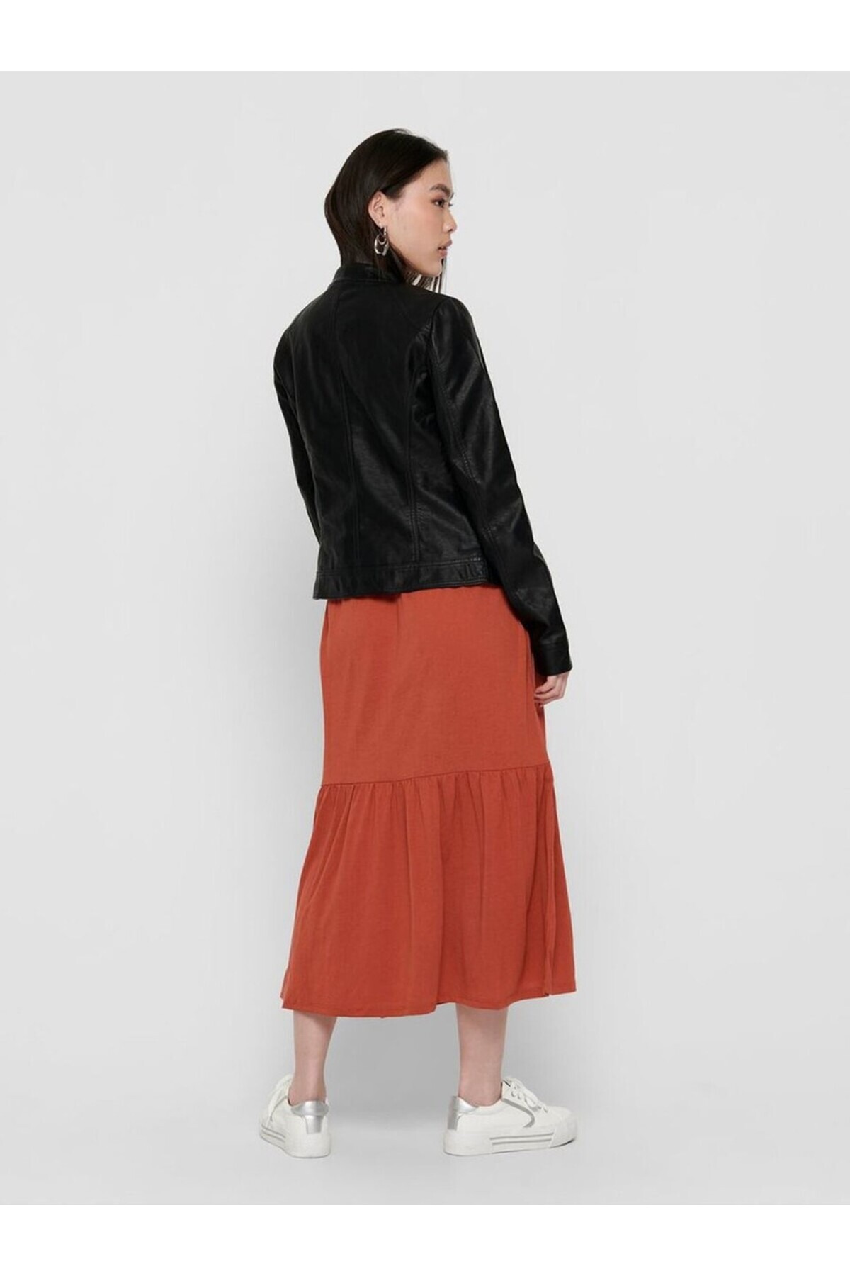 ONLY  Onlbandıt Faux Leather Bıker Otw Noos Siyah Kadın Deri Ceket 15081400 - Görsel 4