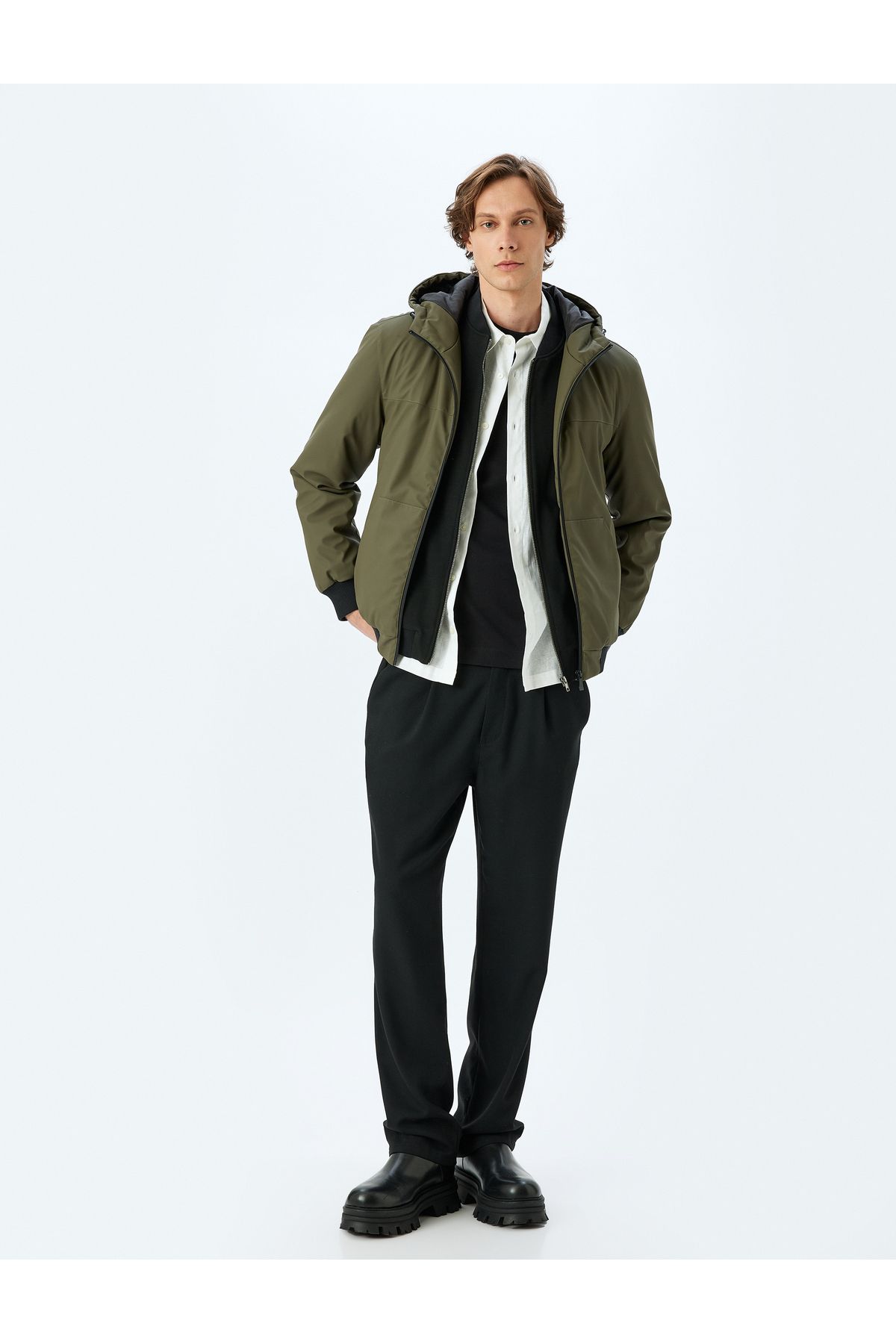 Koton Yeni Sezon Mevsimlik Ceket Slim Fit Fermuarlı