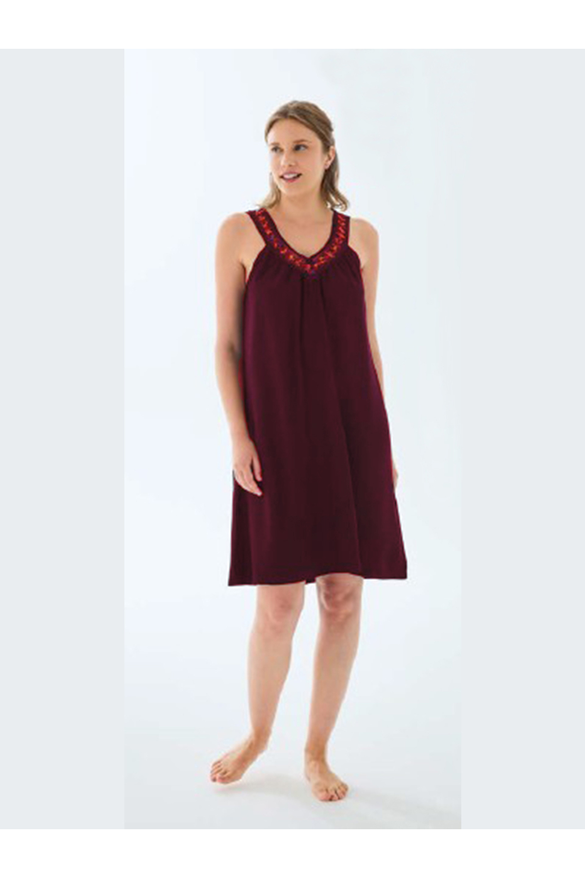 Edam İç Giyim Kadın Kolsuz Boyundan Askılı Gecelik
