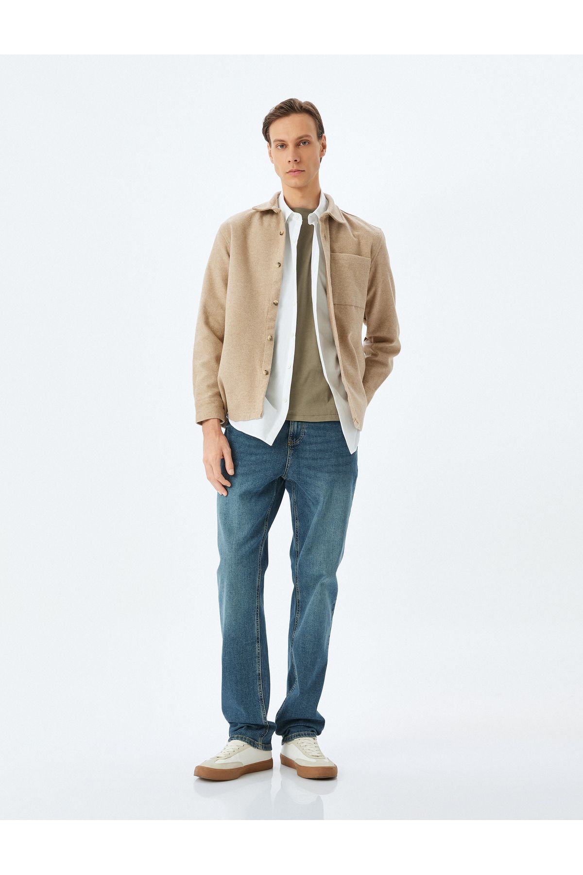 Koton Yeni Sezon Slim Straight Fit Kot Pantolon - Chadwick Jean