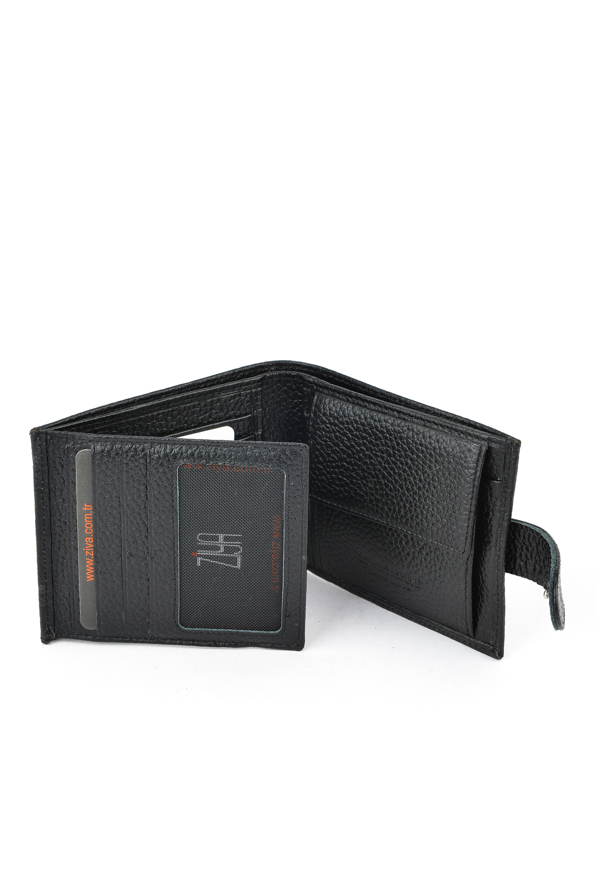 『Hollywood WALLET BLACK』 Ziya Men's Genuine Leather Wallet Black 1519841 Zyf01- Trendyol