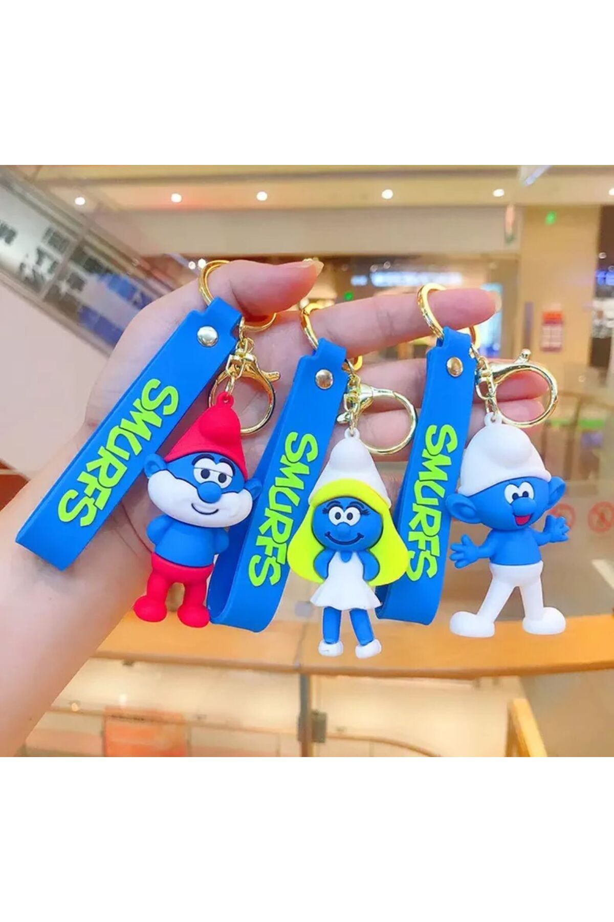 Sensoria-Decorative Smurfs Keychain and Bag Accessory 3D Keychain Silicone Large Size Smurf Smurf 6
