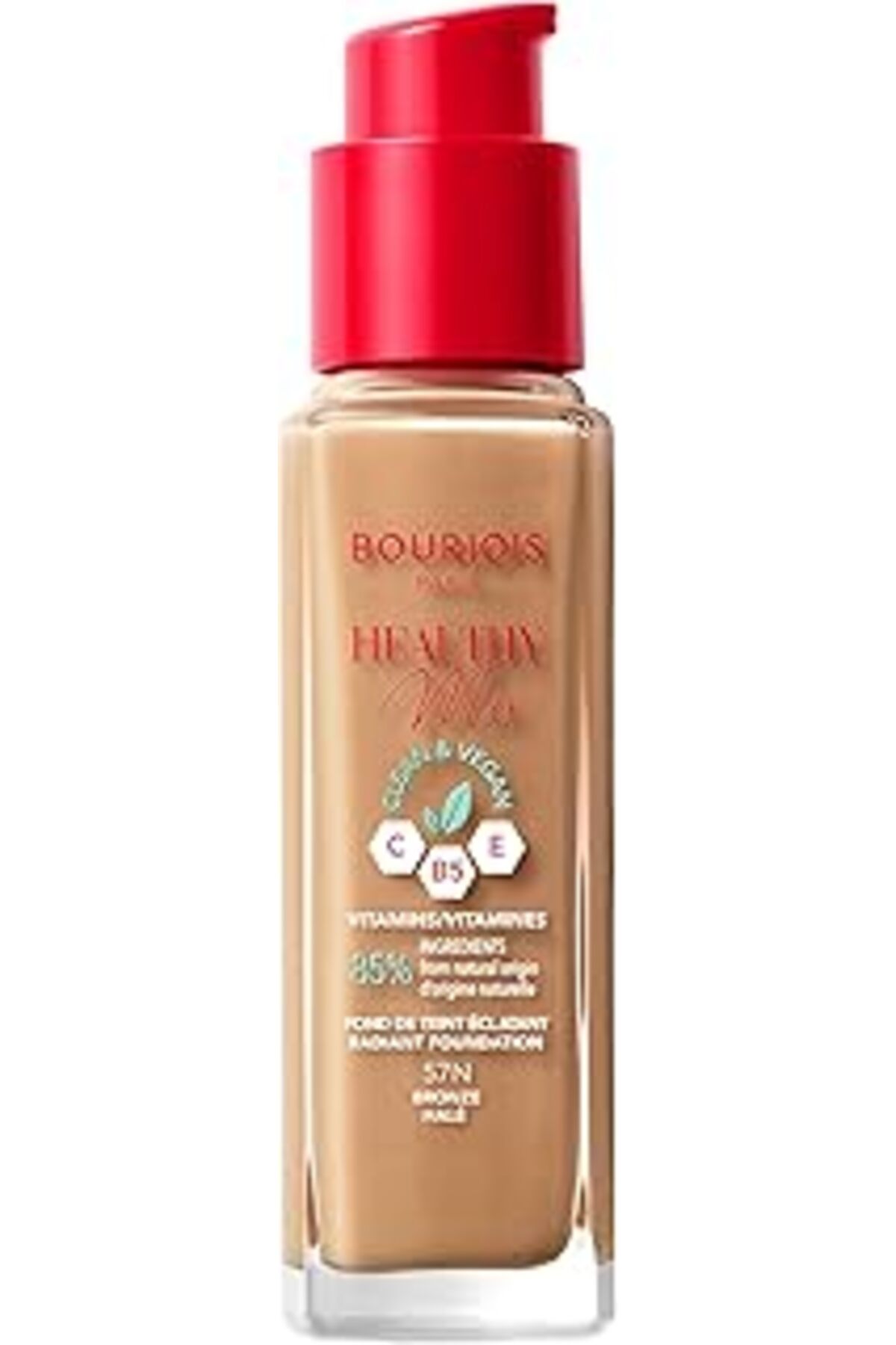 Bourjois كريم اساس هيلثي ميكس كلين من بورجوا - 57N - برونز، 30 مل، بيج ...