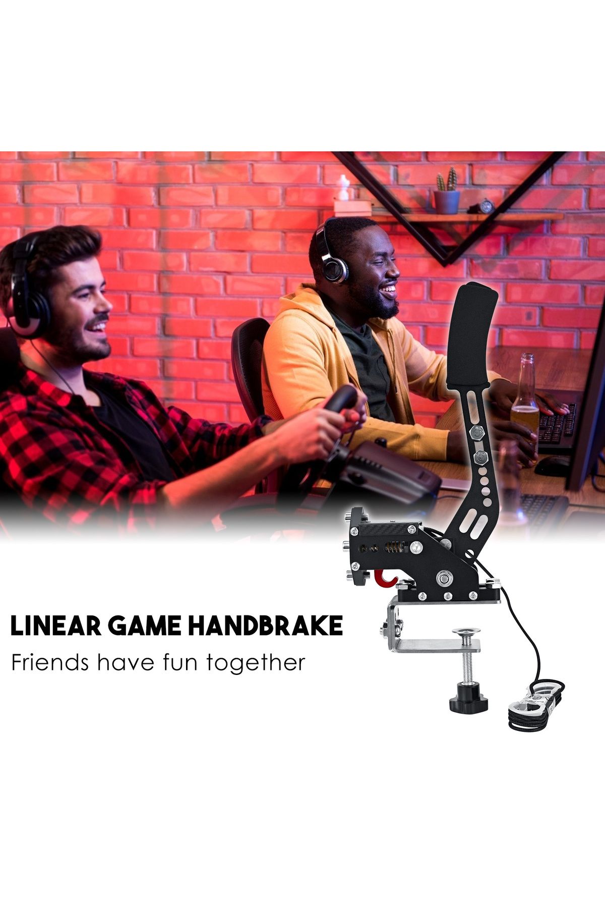 FlashHawk-16-bit USB handbrake with Clip Suitable for Racing Games and Logitech G27 G29 (PC System only) 5