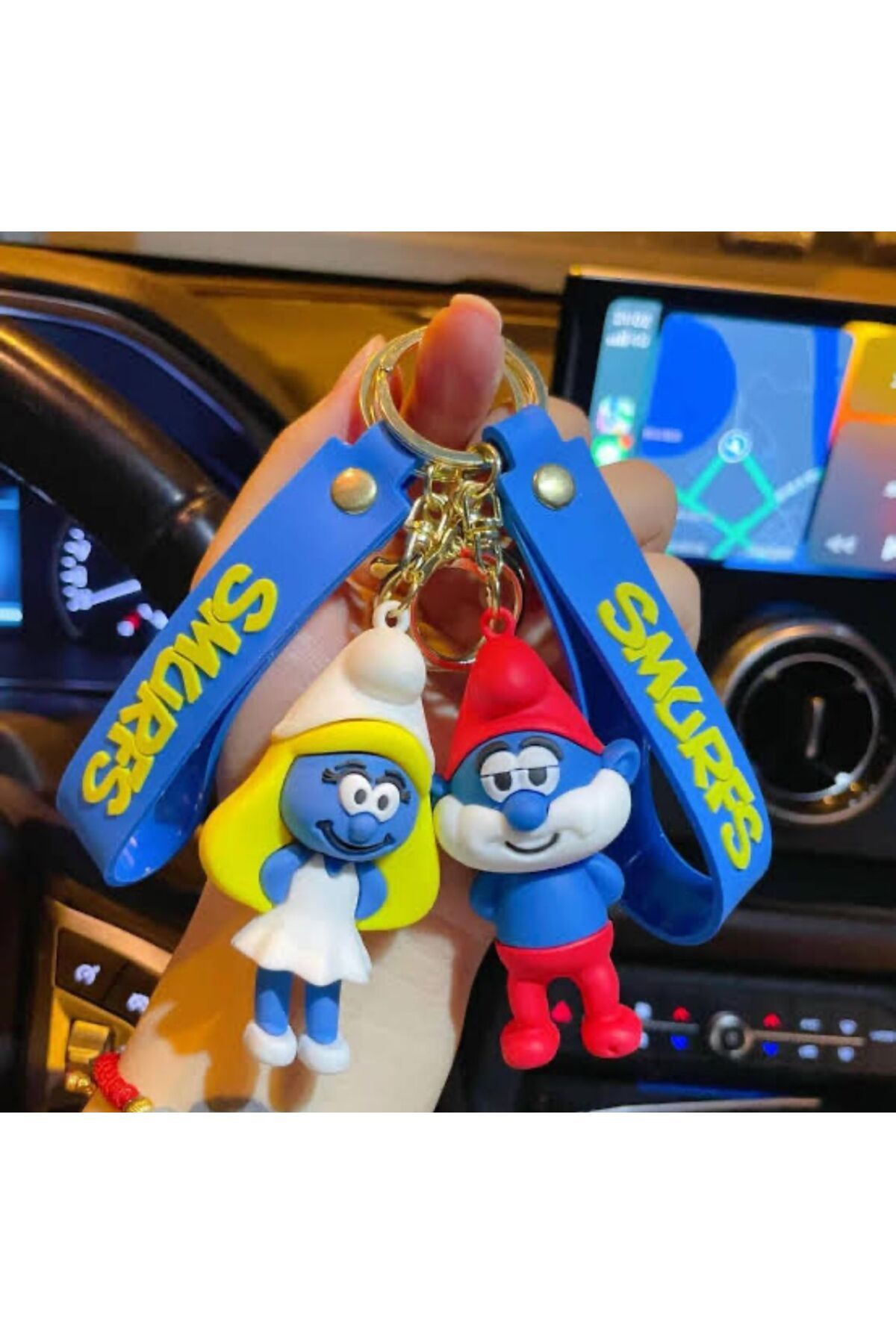 Sensoria-Decorative Smurfs Keychain and Bag Accessory 3D Keychain Silicone Large Size Smurf Smurf 8