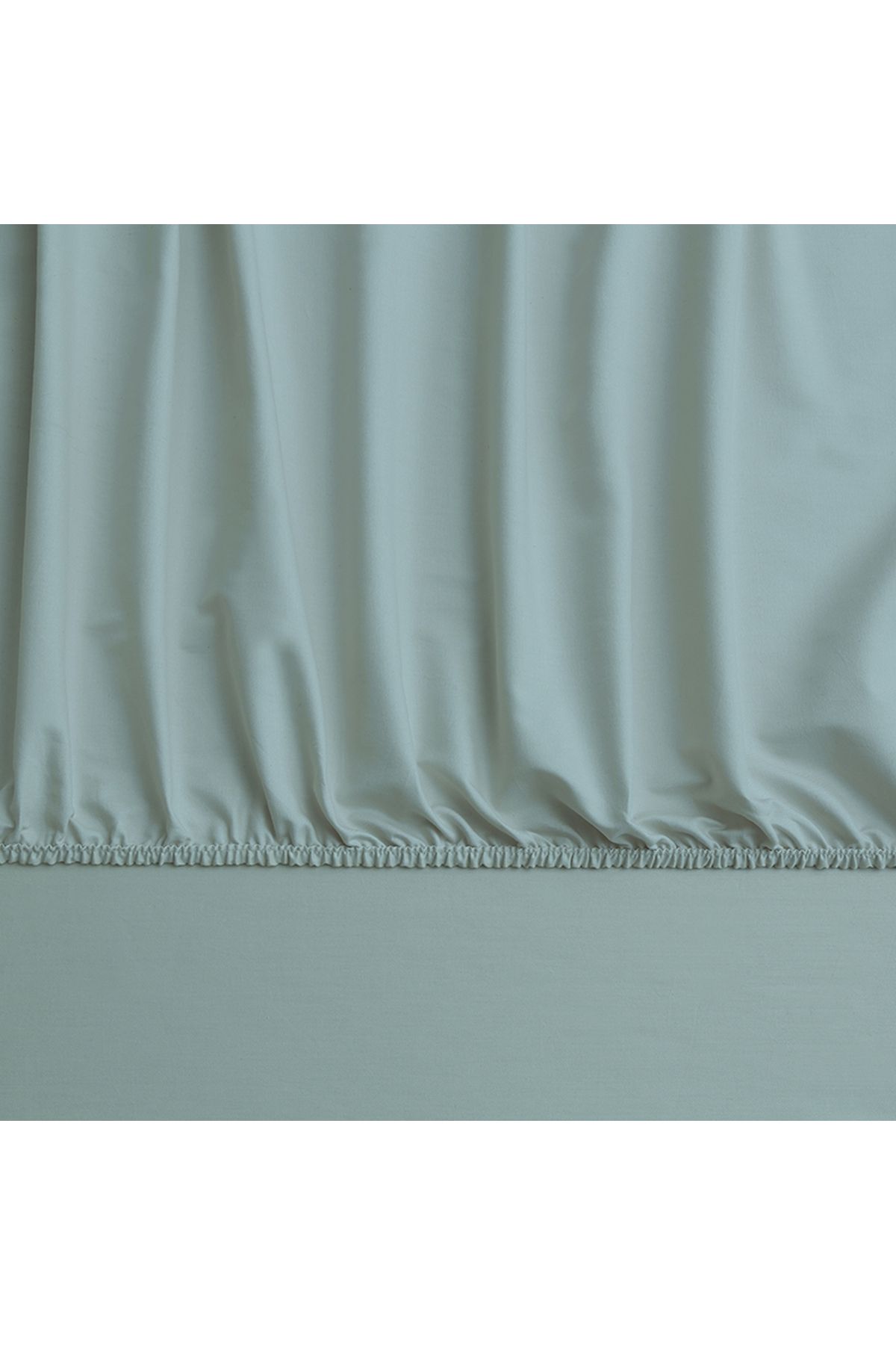 Linens-Cearşaf de pat Queen Size din satin de bumbac verde - Mix&match 2