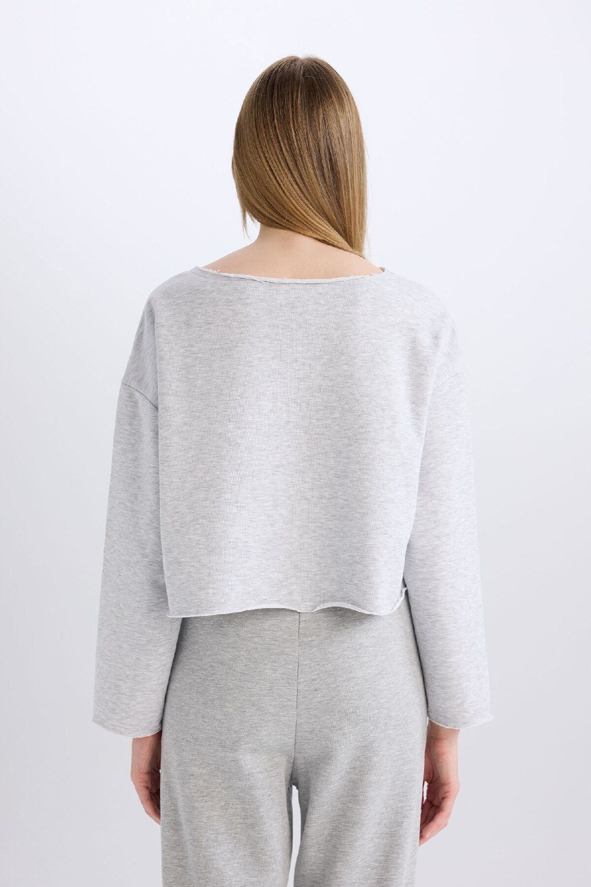 DeFacto-Topuri de pijama cu mânecă lungă cu gât crew Fall In Love - B1279ax23wn 6