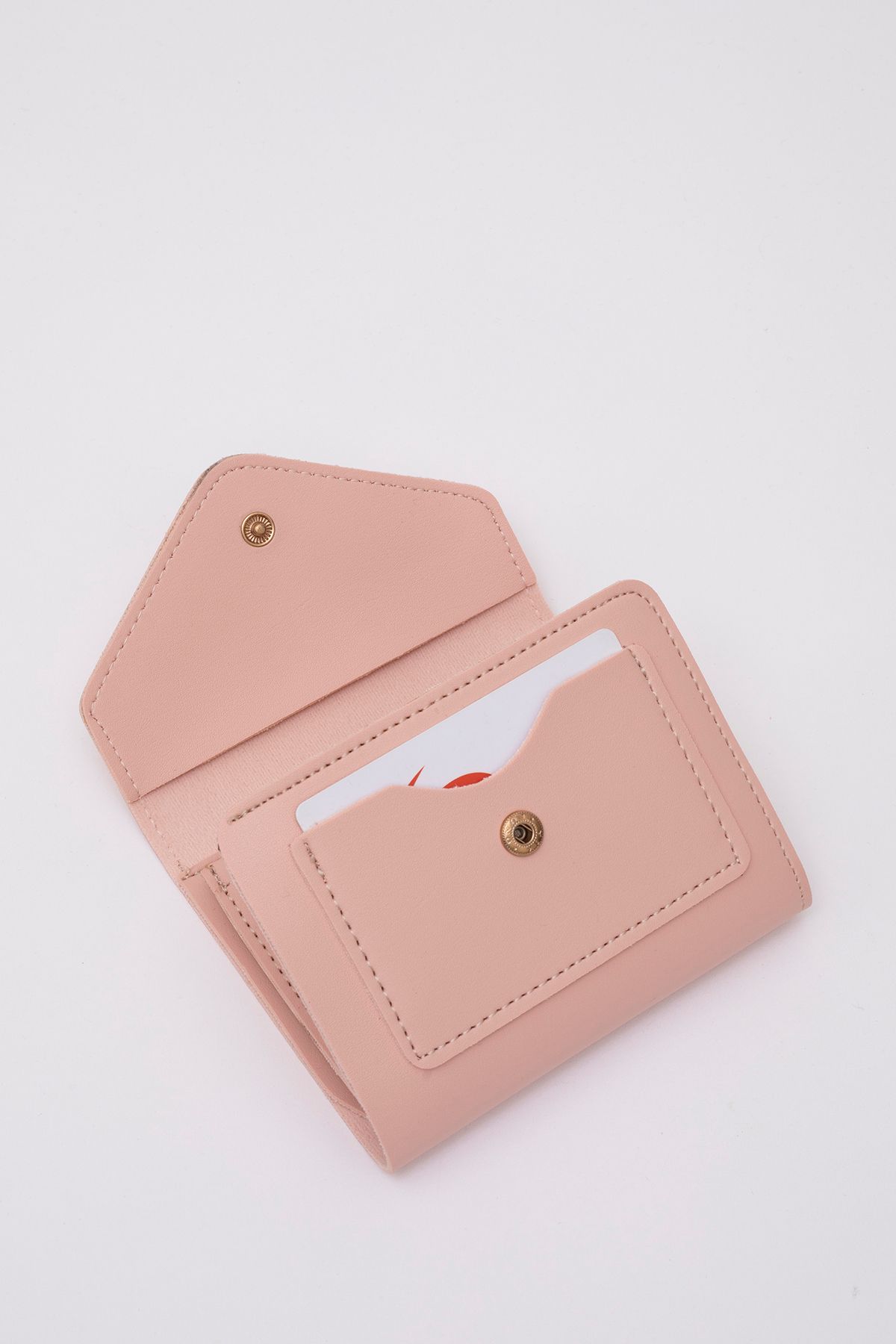 SHAKA-Powder Shk67 Faux Leather Coin and Paper Money Compartment Snap Card Holder Envelope Model Pocket Wallet 3