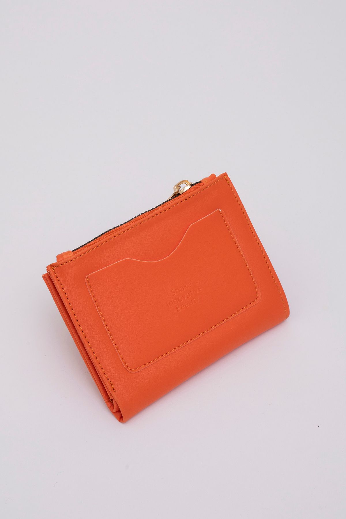 SHAKA-Orange SHK70 Faux Leather Wallet with Front Pocket, Coin and Paper Money Compartment, Card Holder and Snap Closure 1