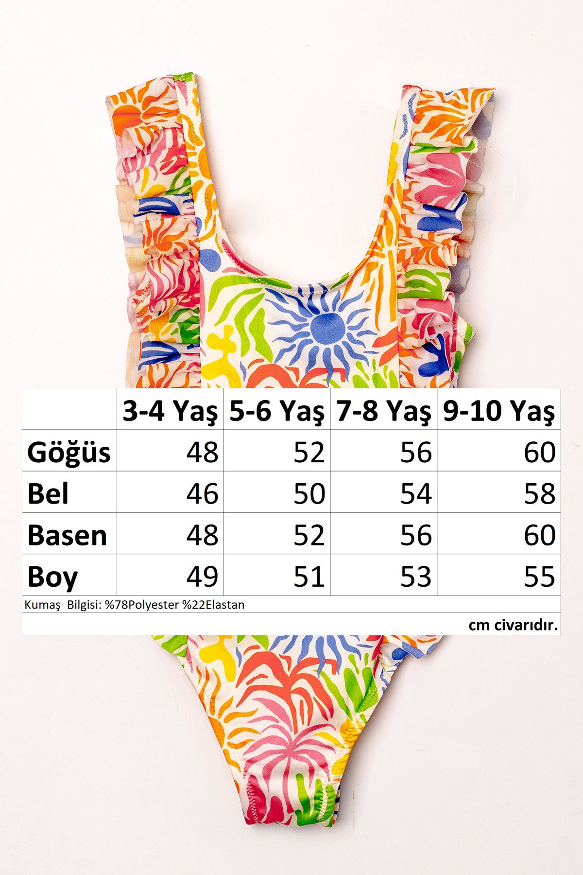 Adasea-Strap Swimsuit with Uv Protection, 5569 Orange Children's Swimsuit 4