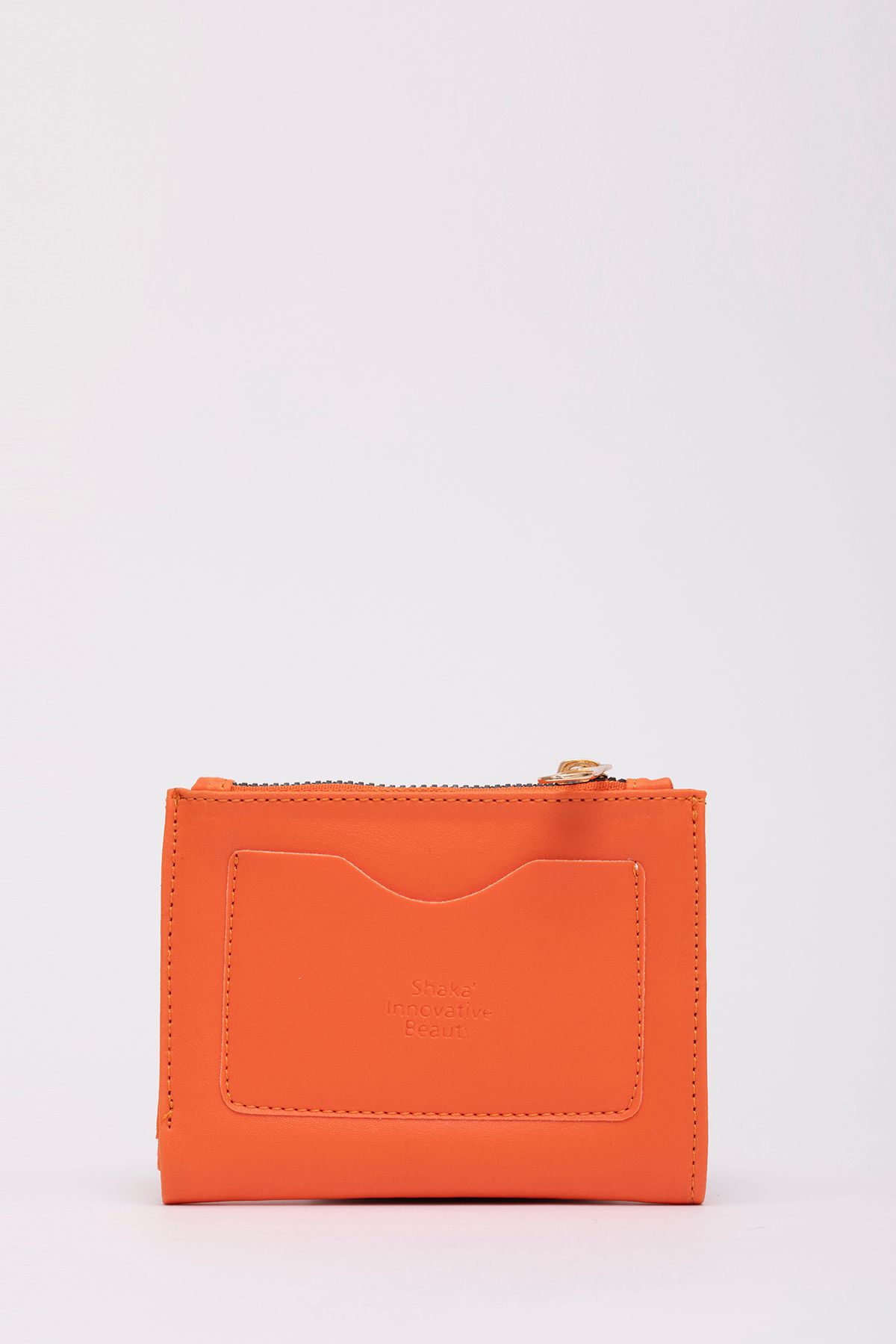 SHAKA-Orange SHK70 Faux Leather Wallet with Front Pocket, Coin and Paper Money Compartment, Card Holder and Snap Closure 4