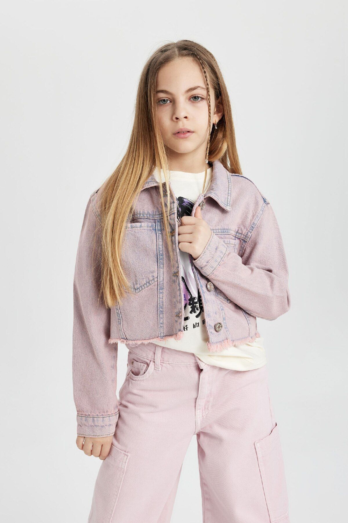 Kız Çocuk Crop Jean Ceket C0441a824sp