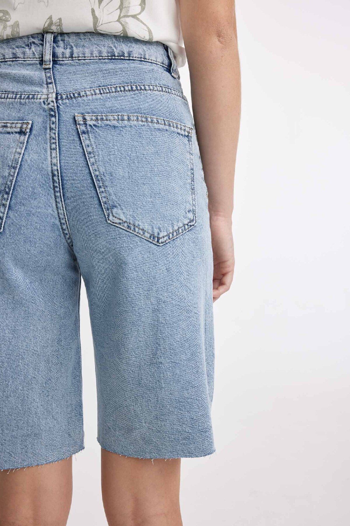 DeFacto-Bermudy jeansowe z wysokim stanem – C2461ax24hs 6