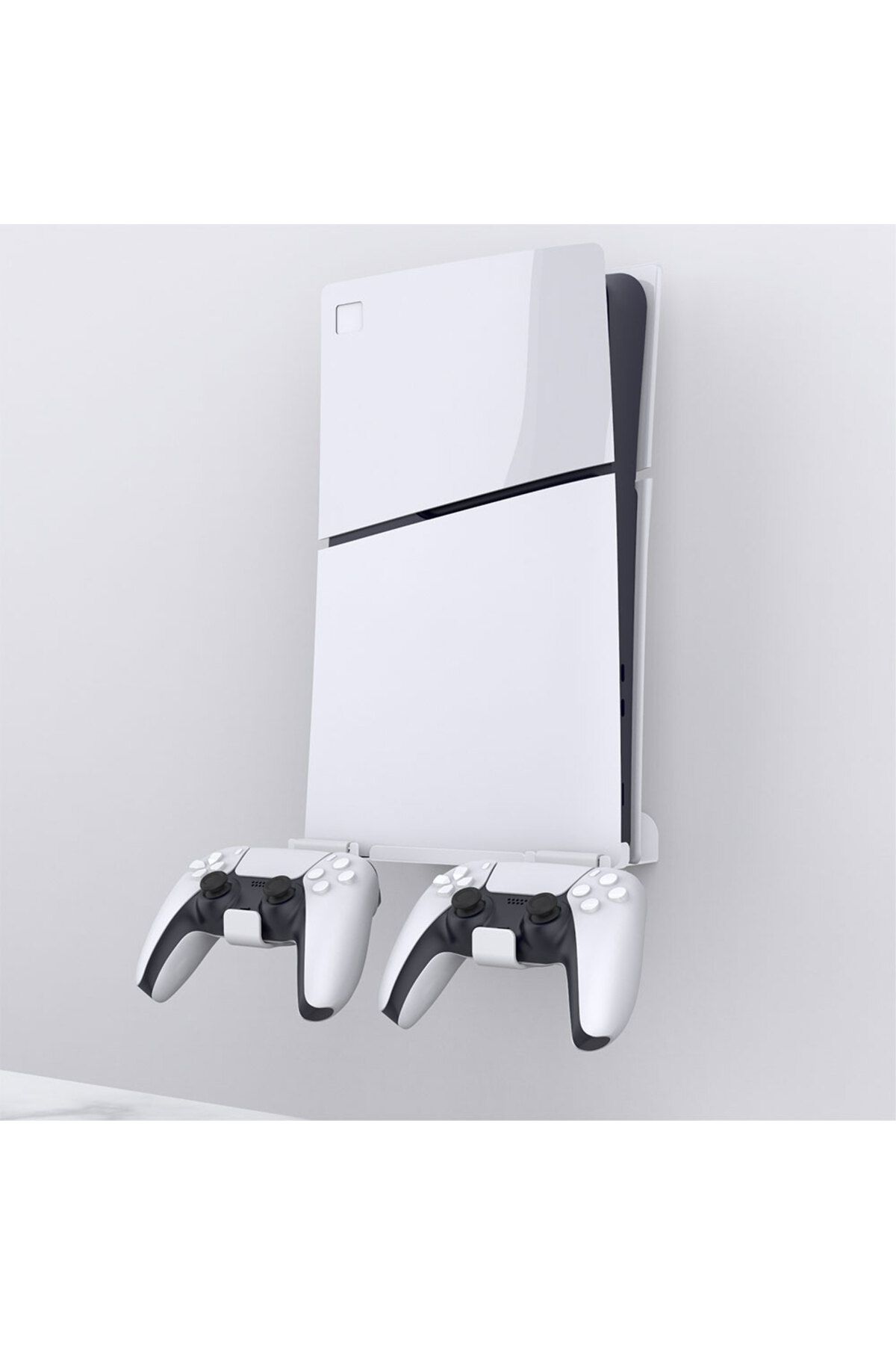 PGTECH-Wall-mounted Display Stand for PS5 Slim, Wall-mounted Console and Controller Storage Holder 3