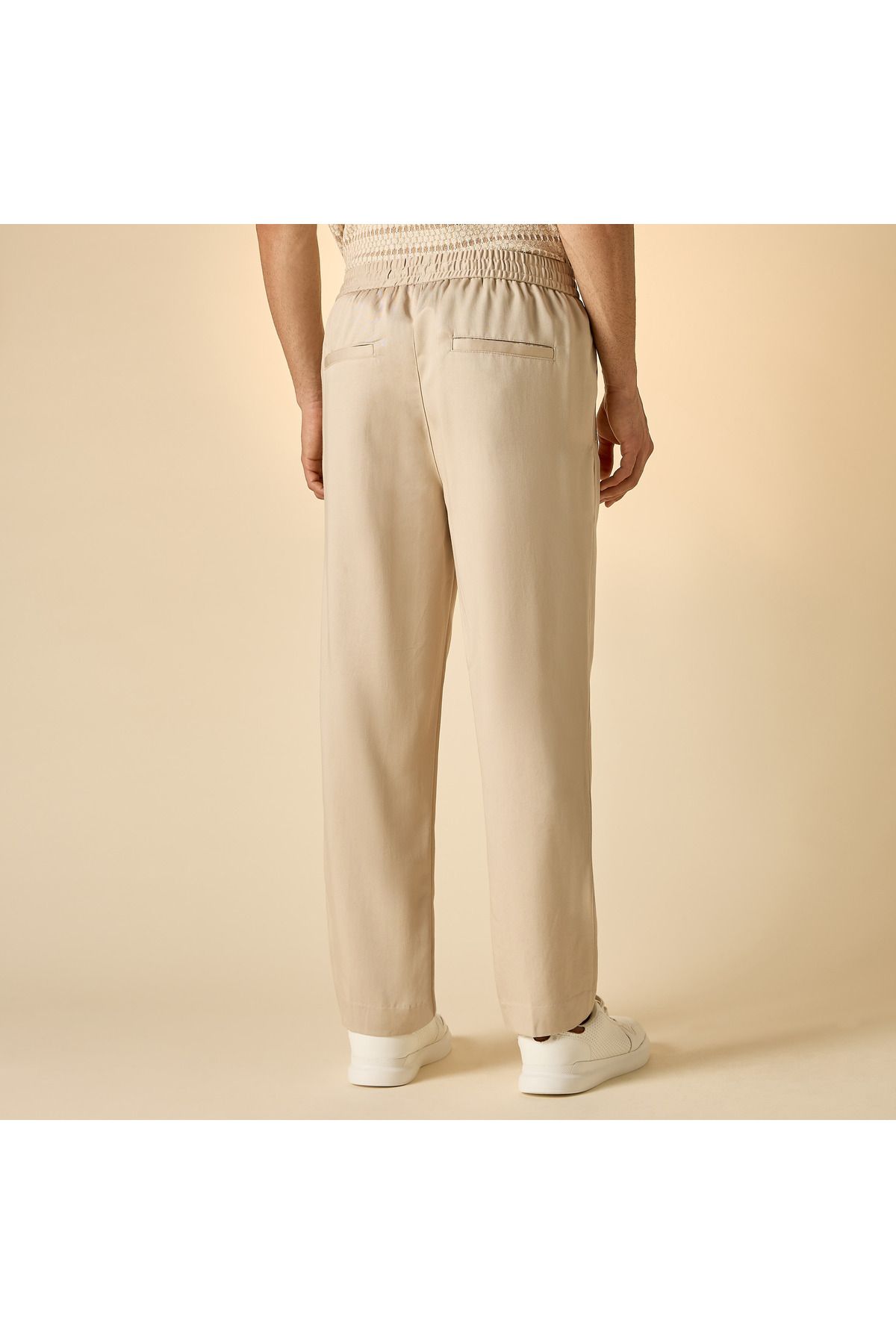 Iconic-Relaxed Fit Pants with Drawstring Closure and Pockets 3