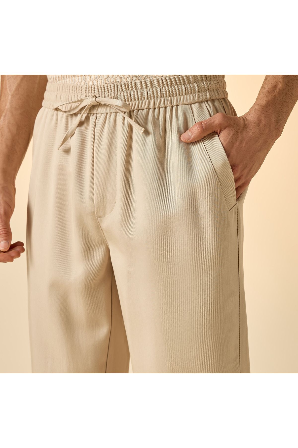 Iconic-Relaxed Fit Pants with Drawstring Closure and Pockets 4