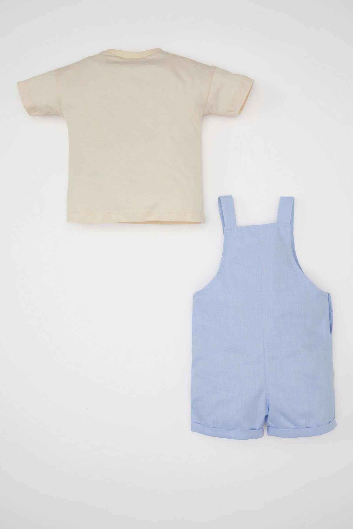 DeFacto-Baby Boy Printed Short Sleeve T-Shirt Salopet Set of 2 C3429A524Sm 5