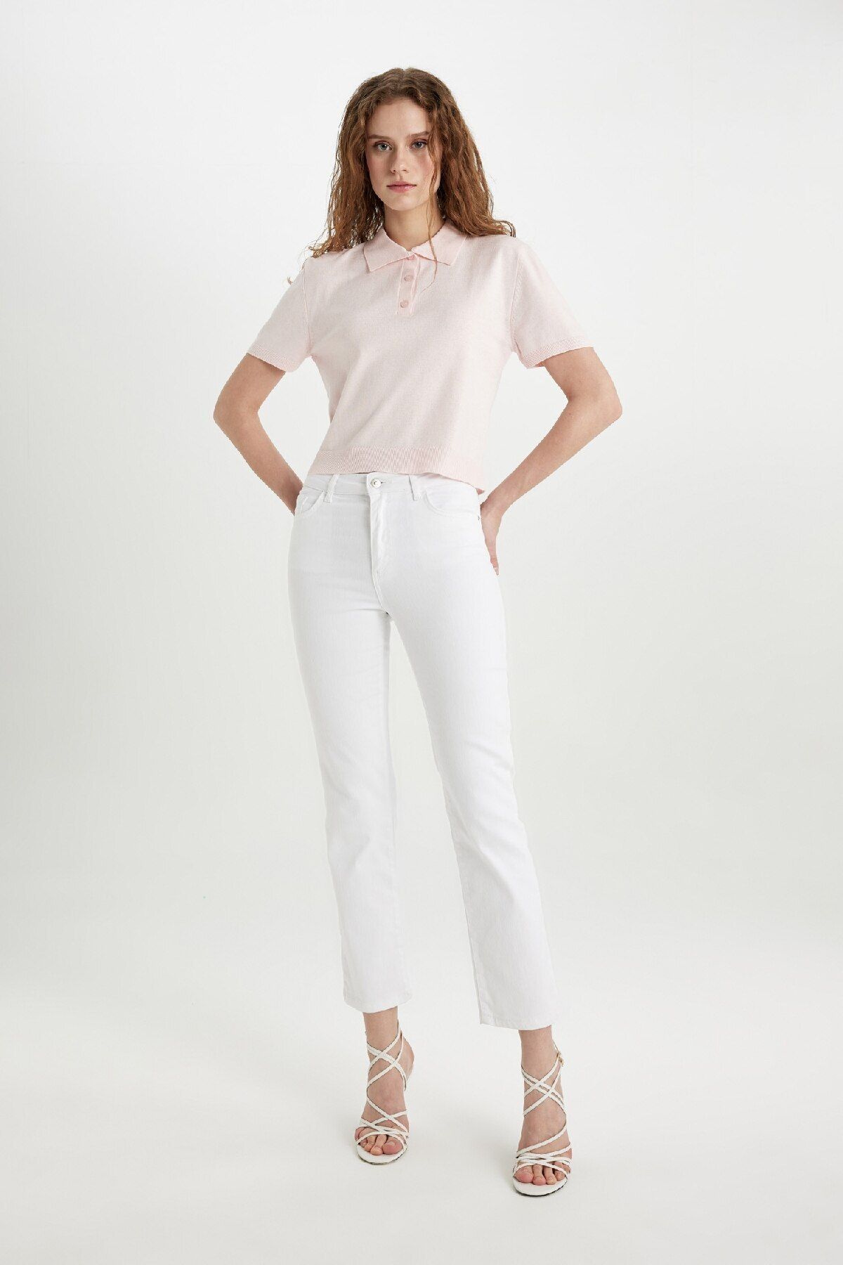 DeFacto-Pletené tričko Polo s krátkým rukávem – Regular Fit C4534ax24sm 2