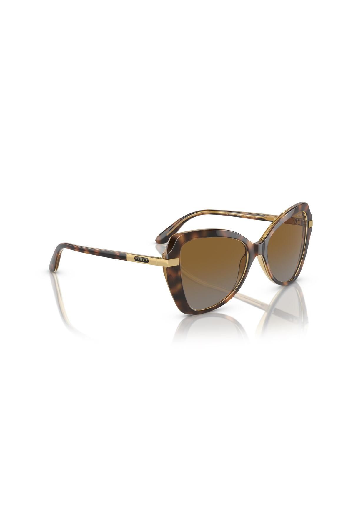 عینک آفتابی چند رنگ زنانه قهوه ای پلاریزه VO5479S 1508T5 Vogue