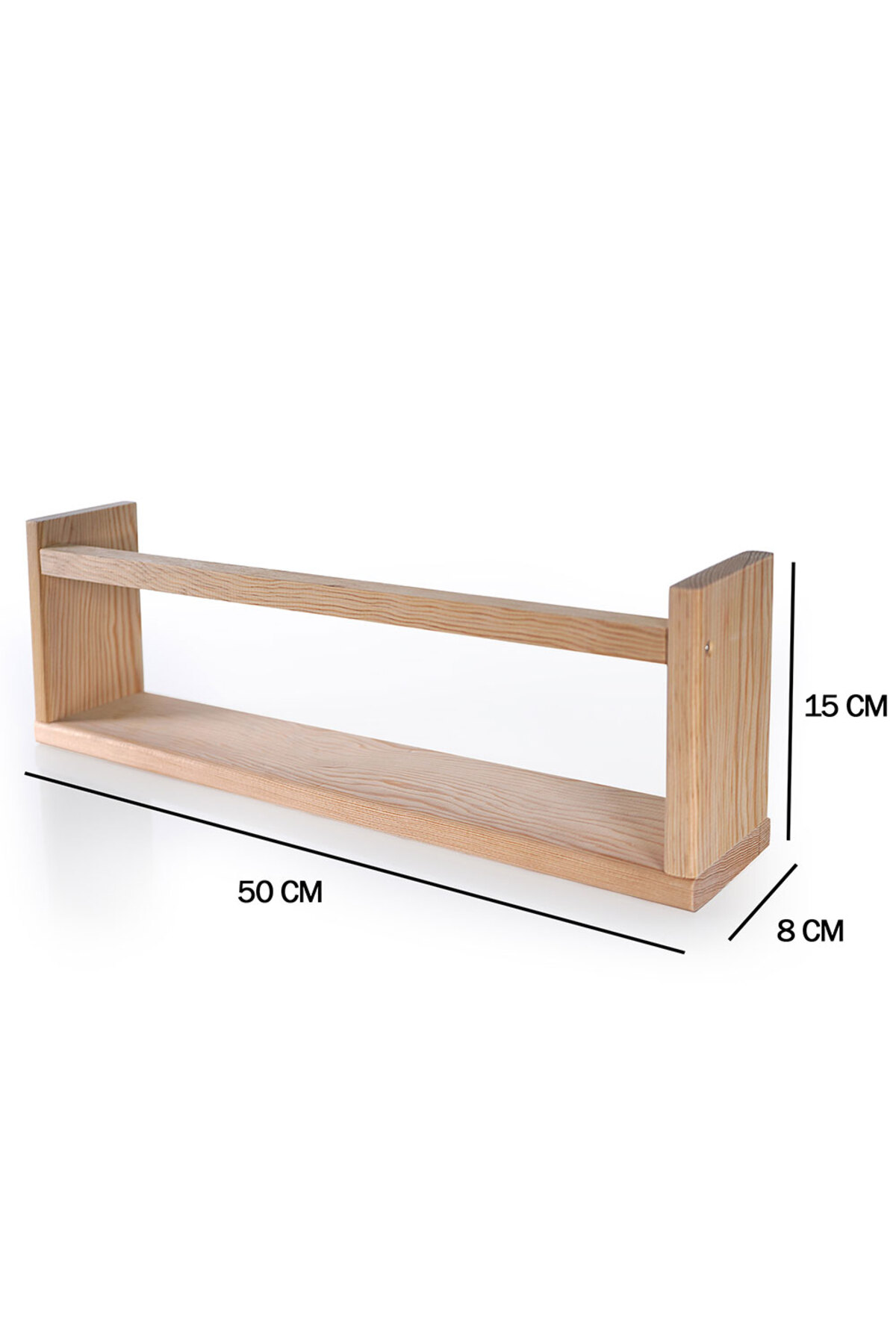 قفسه دیواری چوبی دو طبقه