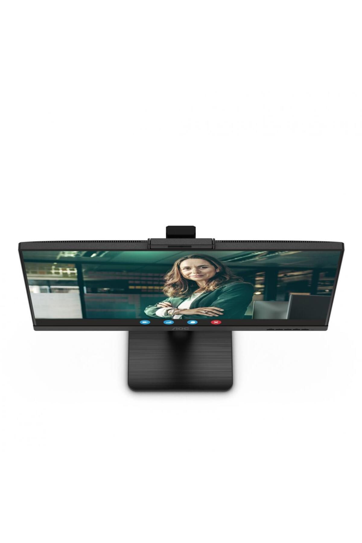 Aoc-Monitor LED IPS AOC 23.8inch, Full HD, Display Port, 75Hz, webcam, USB-C, Negru 7