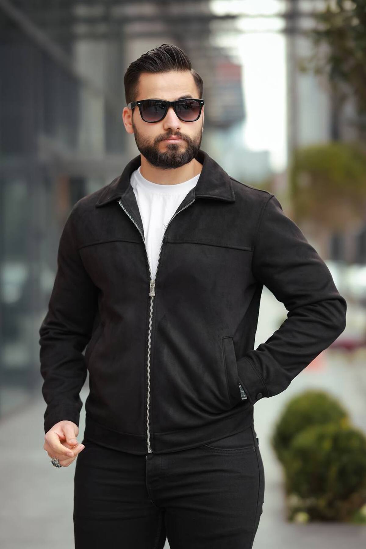 LUMAST Erkek Yeni Sezon Premium Relax Fit Nubuk/Süet Yakalı Ceket görsel 3