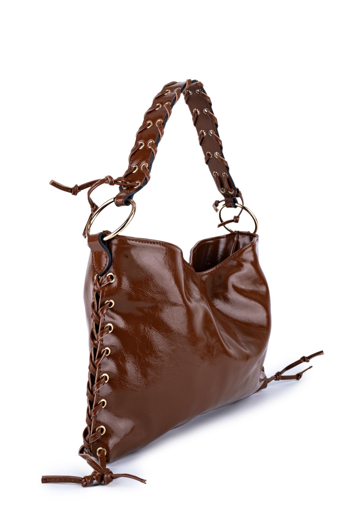 minebag-Texas Women's Shoulder Bag: Knitted Handle Rope and Detailed Style 3