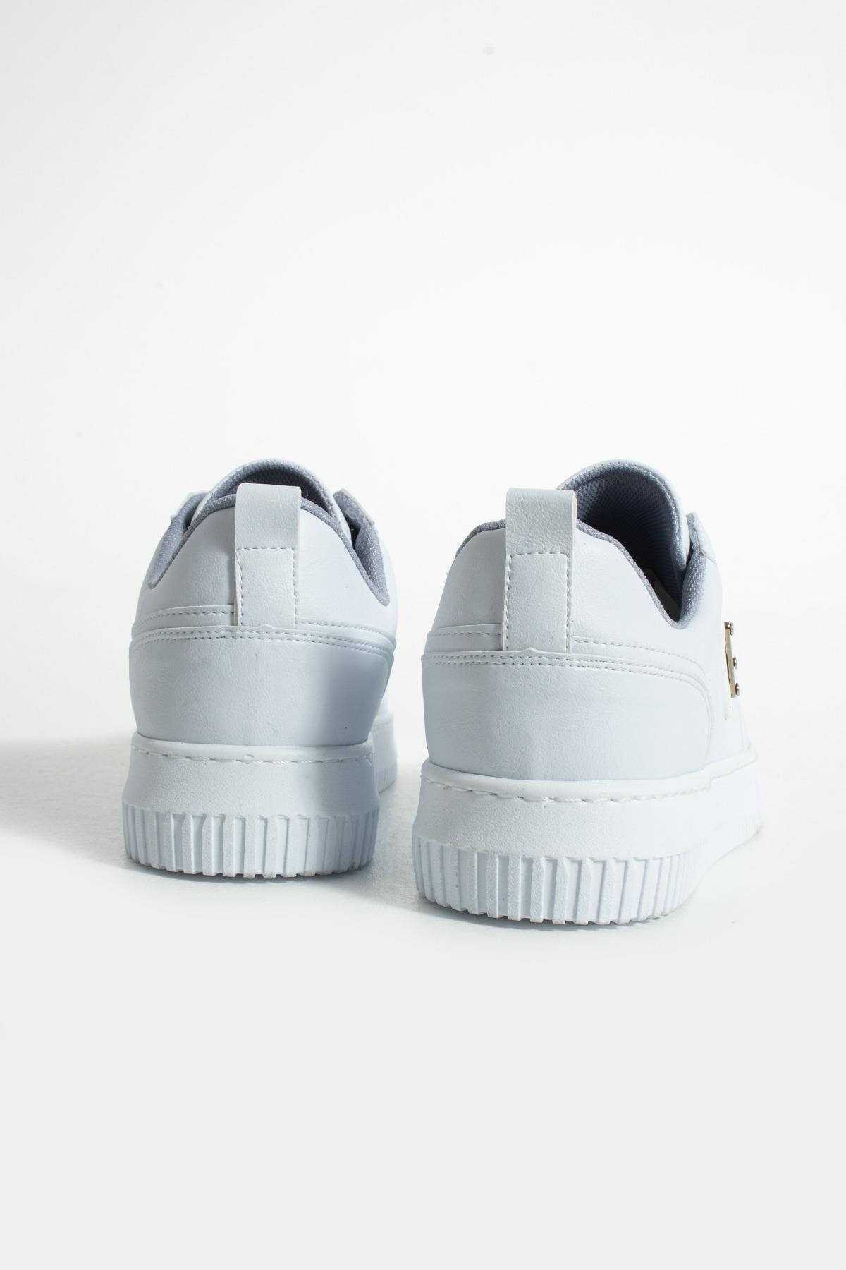 L.A Polo  Kalın Taban Beyaz Erkek Snekaer - Görsel 9