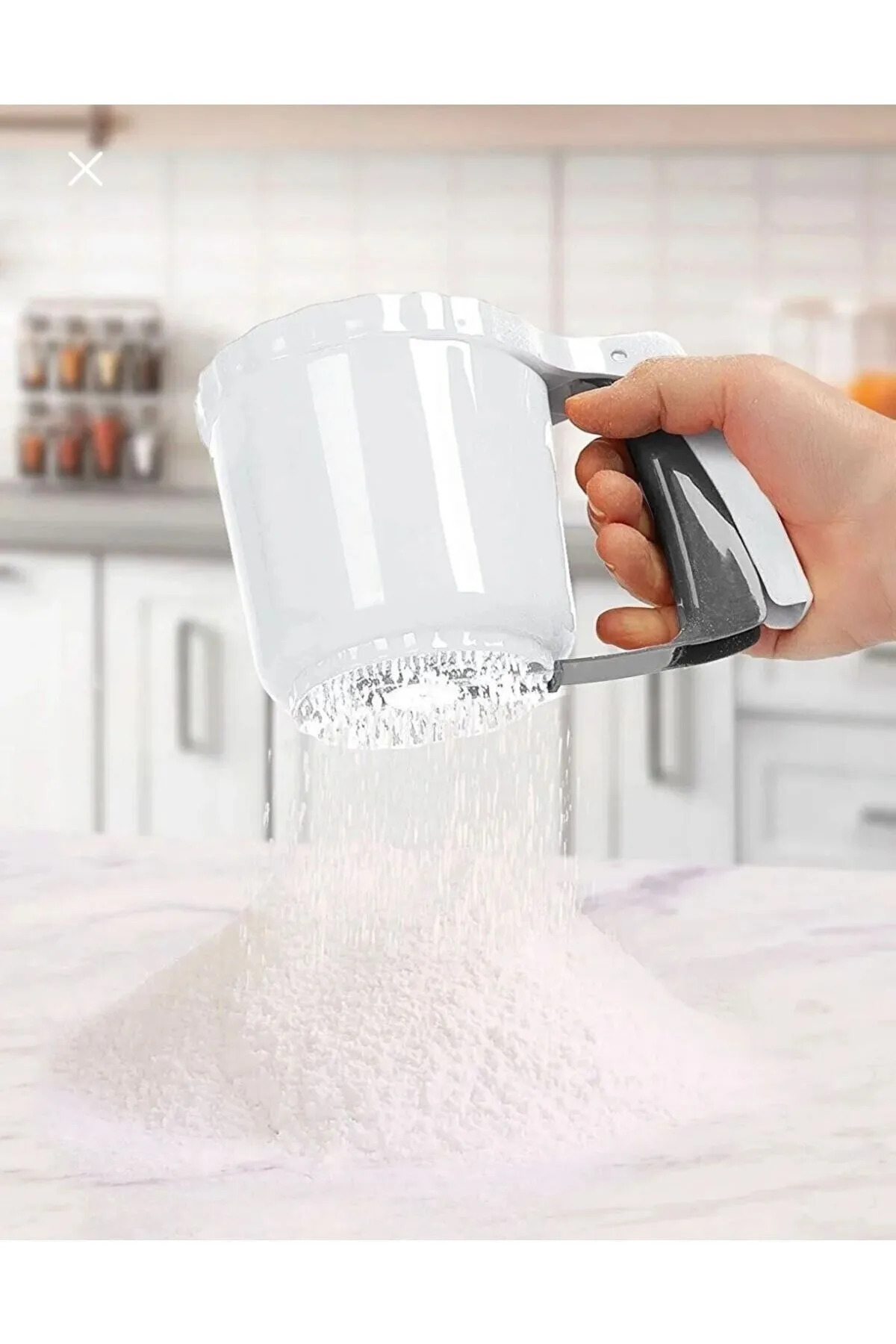 Rotanev-New Generation Practical Latch Plastic Multi-Purpose Flour and Powdered Sugar Sieve Practical Flour Sieve 4