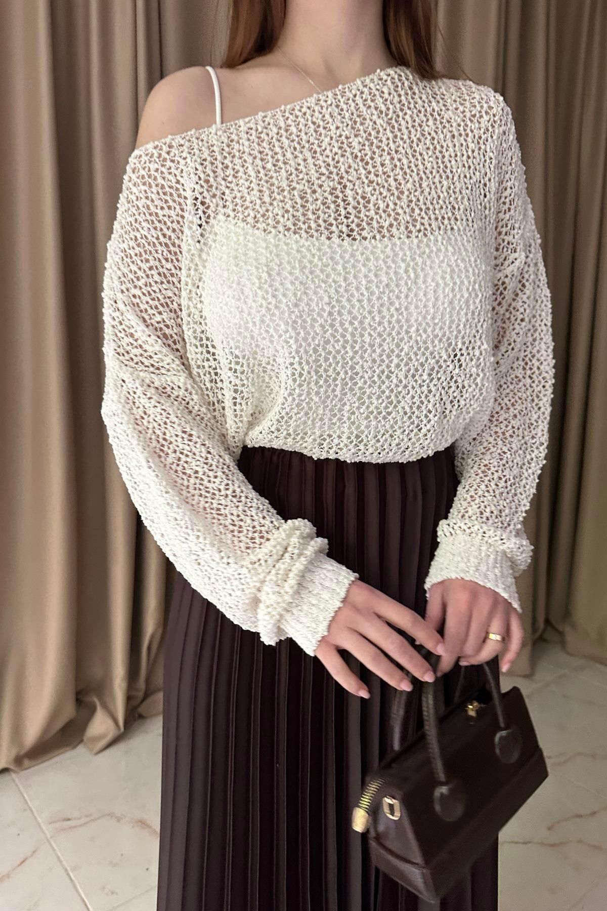 lizge giyim-Openwork Knitwear Design 5