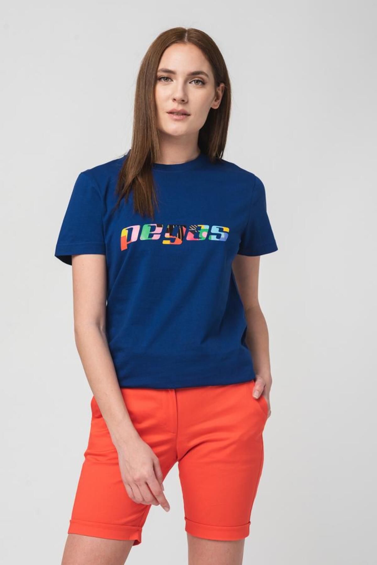 Pegas-Tricou obișnuit din bumbac Logo Pegas multicolor 5